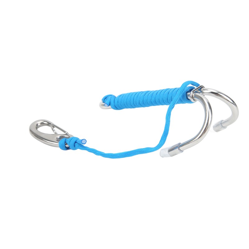 Diving Hooks Stainless Steel Double Reef Hook with Spiral Coil