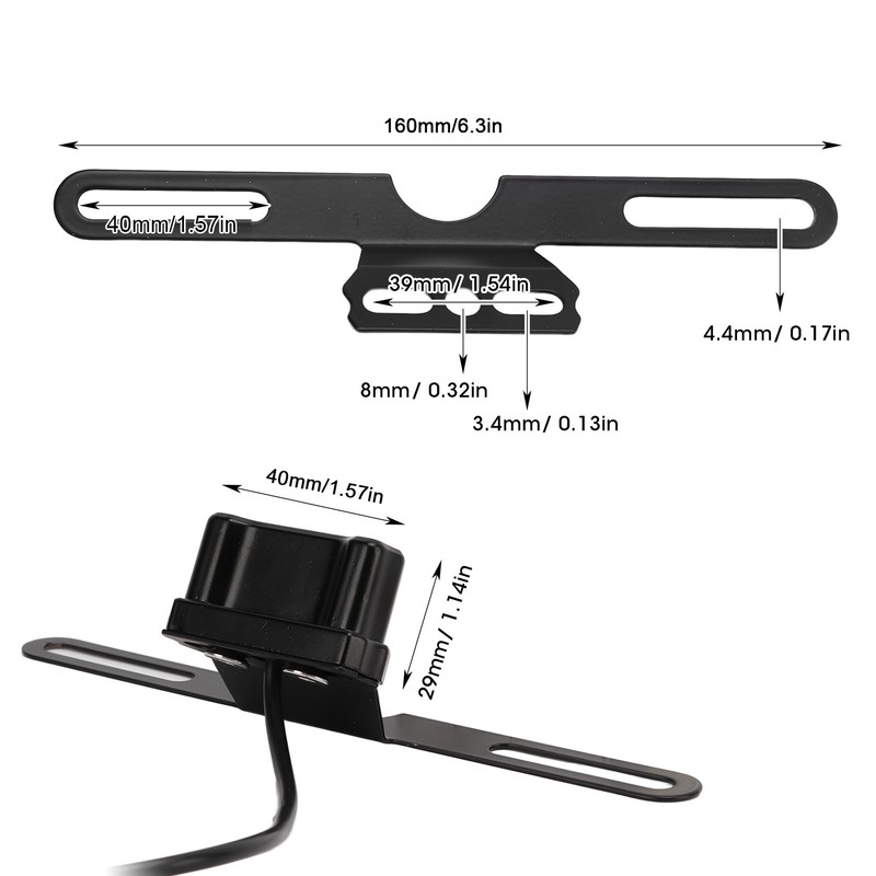 Motorcycle License Plate Lamp Blue LED with Bracket Univeral for
