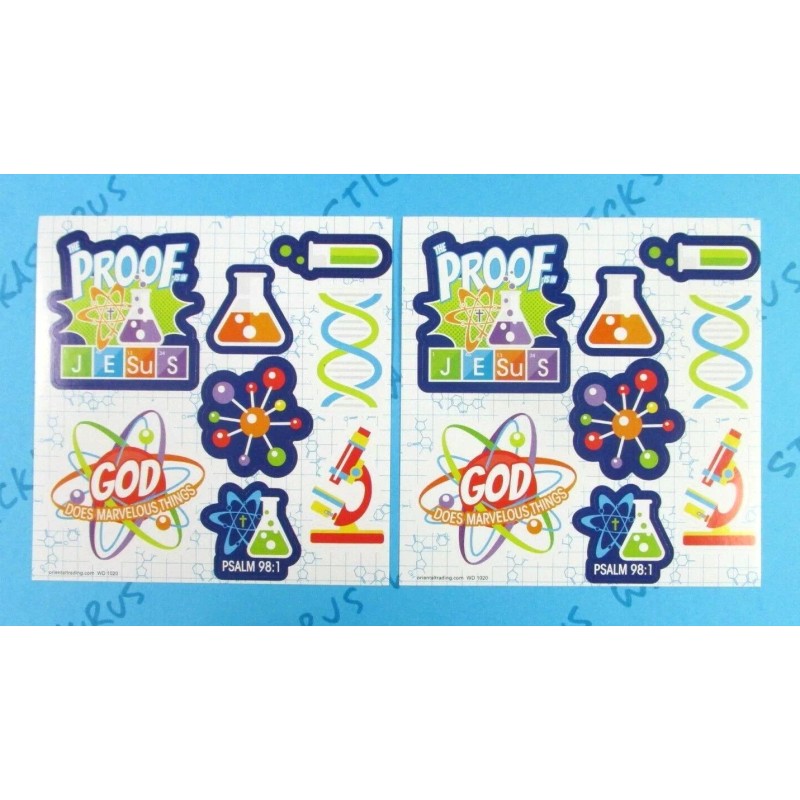 WD God & Science Mini Sticker Sheets Set Of 2