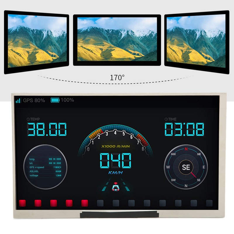 7 Inch IPS Screen HD 170 Degree Viewing Angle Backlight