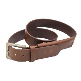 Zerimar Men's Cowhide Leather Belt - Belt with Inner Pocket to Prevent Theft - 39mm Width - Men's Leather Belt - Leather Belt, brown, 110