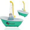 MUYG Parrot Automatic Bathtub with Shower, Cute Durable Bird Bath