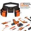 TUFFWORX Tool Belt with Multiple Pockets, Heavy Duty Construction Pouch,