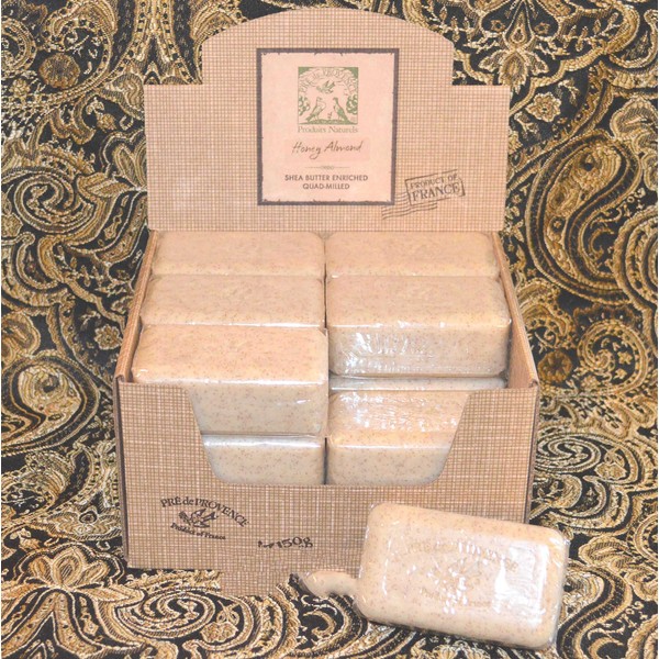 Case of 18 Pre de Provence Honey Almond 150 gram shea butter large soap bars
