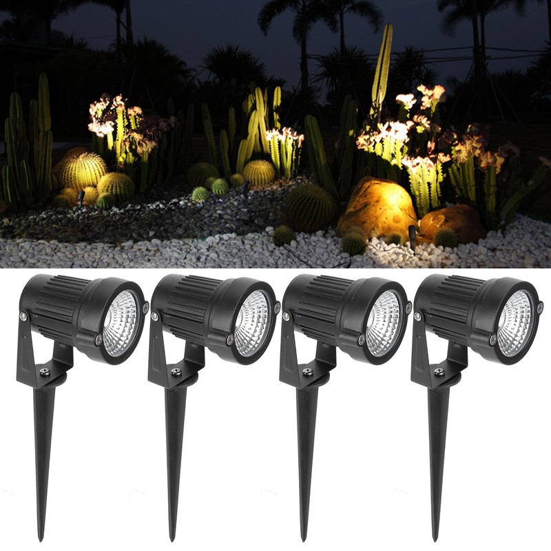 4PCS Waterproof Outdoor Spotlights LED Landscape Light DC12V for Driveway