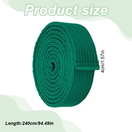 PLIGREAT Taekwondo Ranking Belt, 7.87ftx1.57inch Polyester Karate Judo Belt Martial Arts Ranking Judo Belts for Adults Kids Coach Teaching, Green