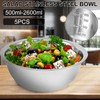 5Pcs Mixing Bowls Stainless Steel 5 Sizes Baking Bowls Mixing