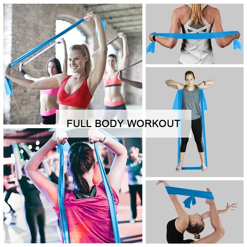 A AZURELIFE Resistance Bands,Professional Long Non-Latex Elastic Stretch Bands,Exercise Bands