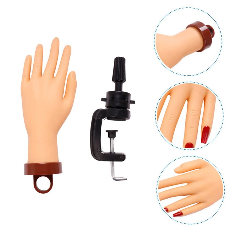Mikinona Professional Nail Art Model Sturdy Manicure Training Hand Builder