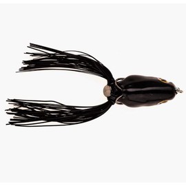 Scum Frog Pro Series Topwater Bass Fishing Hollow Body Frog Lure with Weedless Hooks, Black Night, One Size