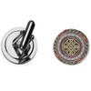 Celtic Shield code7 Dome Silver Cufflinks Groom dad Wedding Jewellery