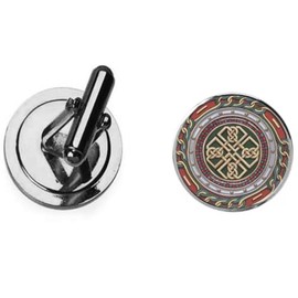 Celtic Shield code7 Dome Silver Cufflinks Groom dad Wedding Jewellery boxed