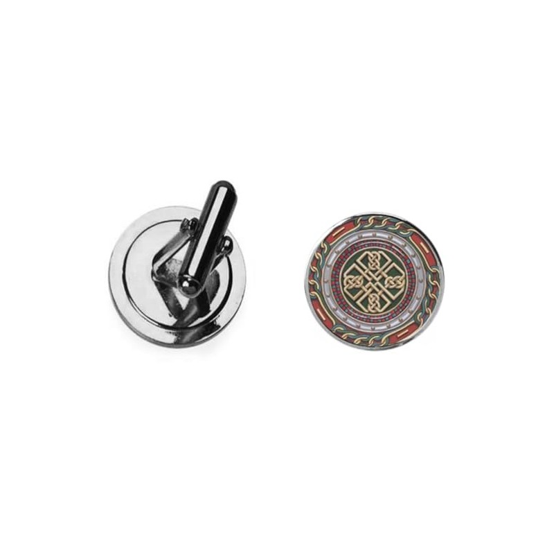 Celtic Shield code7 Dome Silver Cufflinks Groom dad Wedding Jewellery