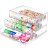 Wonderjune 3 Drawer Washi Tape Organizer Plastic Washi Tape Storage