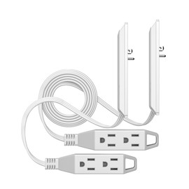 Humpptom Thin Electrical Outlet Cover, Flat Plug Extension Cord, Power Strip, Outlet Covers Baby Proofing, 3 FT and 8 FT…