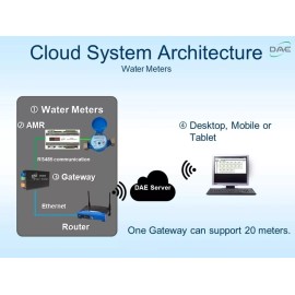 DAE AS200U-75P Water Meter with Pulse Output, 3/4" NPT Couplings, Measuring i...