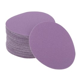 HEROFFIX 50 Pcs Car Wood Sanding Discs Smoothing Hook & Loop Sandpaper for Woodworking, Automotive Refinishing 3.94" 180 Grit Purple Aluminum Oxide