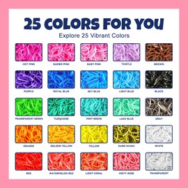 JASVERLIN Colorful Baby Rubber Bands for Hair Infants No Pull, 2000 Pcs Small Mini Elastics Hair Ties for Girls Toddler, No Damage Rainbow Hair Bands 25 Colors