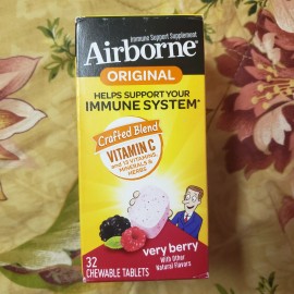 Reckitt Benckiser 32 Chewable Effervescent Vitamin C Airborne Chewables Immune Support Very Berry