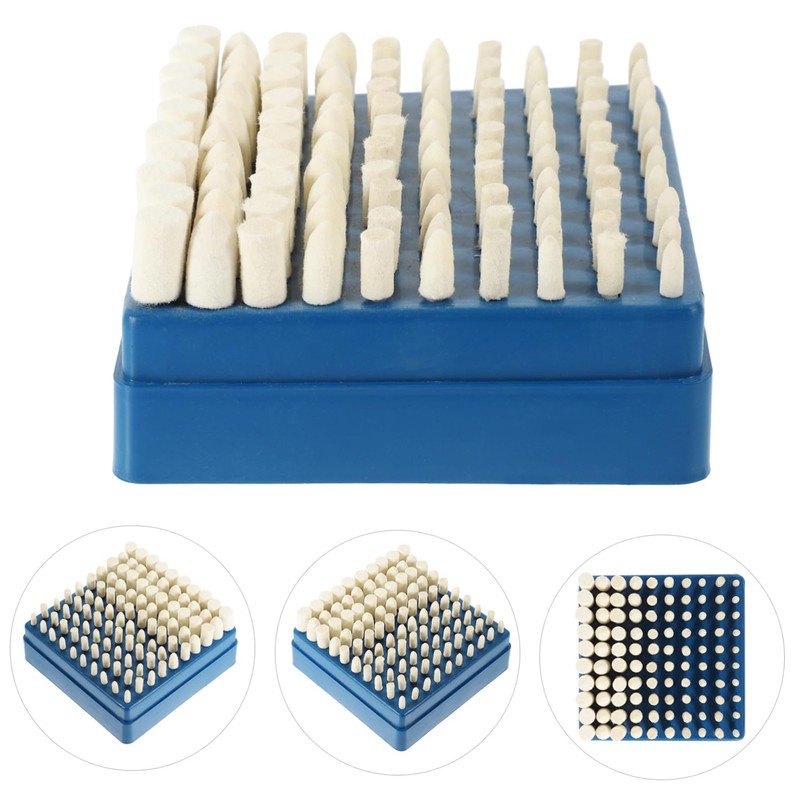 Mobestech 100pcs Wool Felt Polishing Bits Versatile Grinding and Buffing