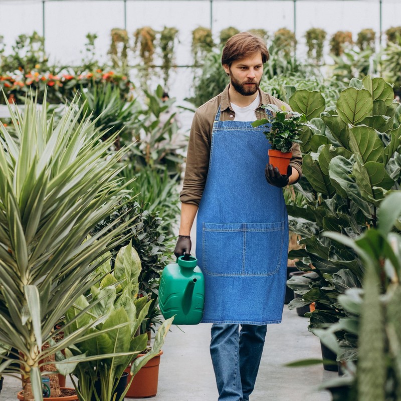 Bronta Mill Denim Apron with Twin Pockets for Men and