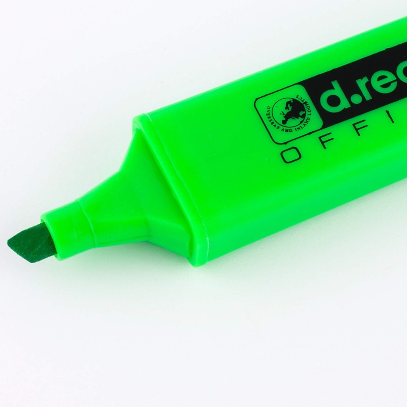 D.RECT 1127 Set of 4 Fluo Highlighters with Bevel Chisel