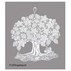 Set of 4 Window Stickers Four Seasons Trees High-Quality Window