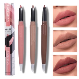 SHEBEEDO Lip Liner 3pcs Set Matte Nude Pink Brown Lip Liner Waterproof Lipliner Pencil Highly Pigmented Lip Liners Smooth And Smudge-Proof Formula Lip Liner Contour Your Lips For Women And Girls