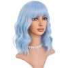 WTHCOS Light Blue Wig Short Bob Wig Short Blue Wigs