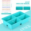 4 Pack Silicone Freezer Trays With Lid, 1 Cup Silicone