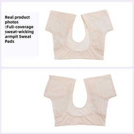 VINELEA 2pcs Ultra-thin Lady’s Breathable Underarm Sweat Vest Armpit Sweat Proof Pads Women’s Absorbing Underarm Sweat for wrapping design (BEIGE, L)