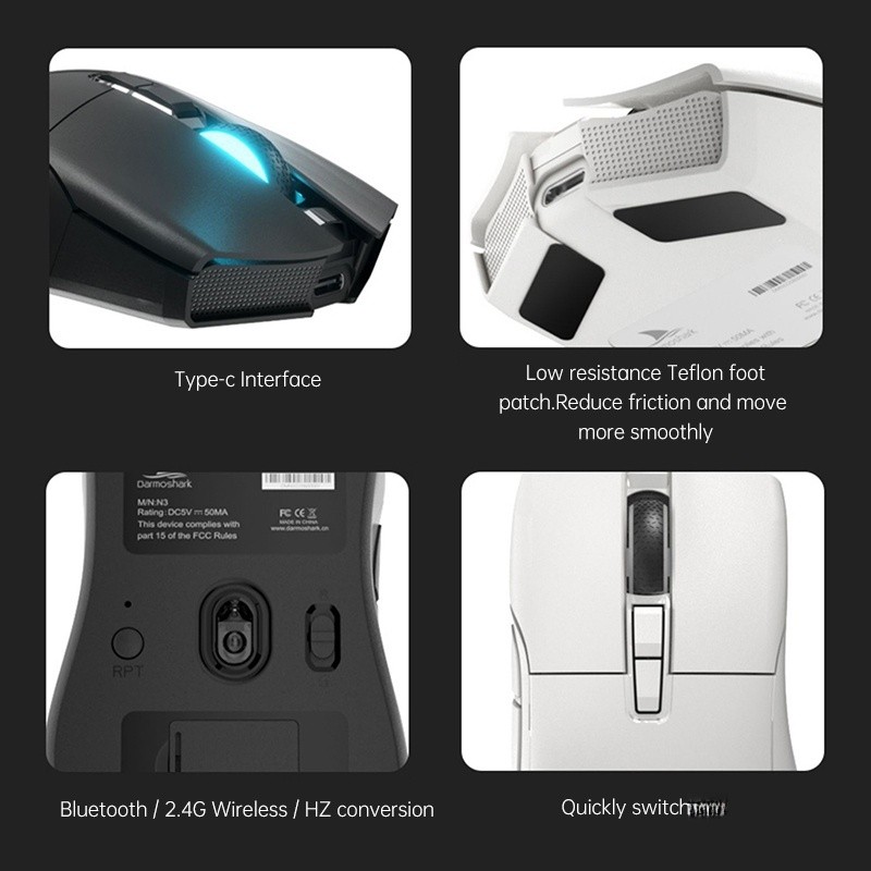 Motospeed Darmoshark N3 Wireless BT 3 Mode Gaming esports Mouse