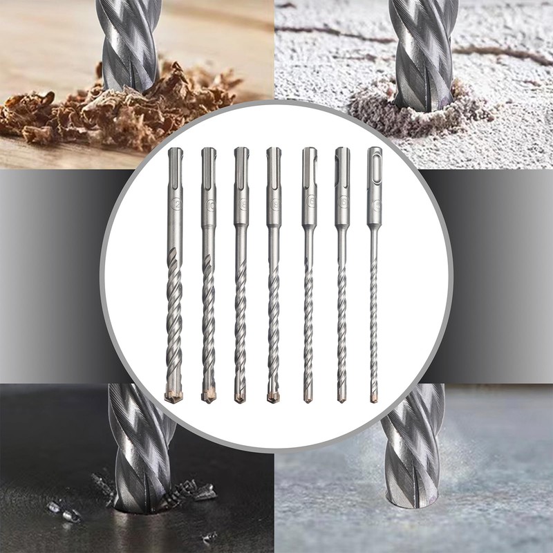 HPMAISON SDS Plus Concrete Drill Bit Set 7-Piece Hammer Drill