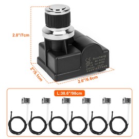 Onlyfire Grill Igniter Replacement Kit for Home Depot Nexgrill 720-0882A 720-0896B 720-0896E Gas Grill Models, 6 Outlet Tact Push Button Spark Igniter with Wires