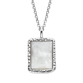 Engelsrufer Women's Necklace Made of Sterling Silver and a Moonstone Pendant – Lobster Clasp – Adjustable Length – Nickel-Free, Sterling Silver, No Gemstone