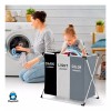 ShopMall Cesto De Ropa Sucia Plegable Hogar 3 Compartimentos