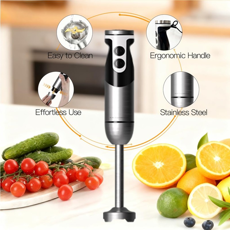 MegaWise Pro Hand Blender New version 2025 (black, 5 in1)