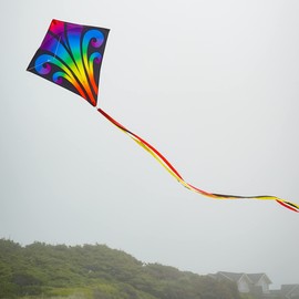 In the Breeze 3344 — Aurora 30" Diamond Kite — Colorful Easy Flying Single Line Kite