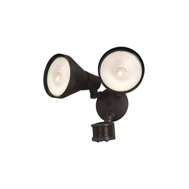 Patriot Lighting Dualux Bronze Dual Head Motion Sensor Wall Mount
