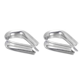 PATIKIL M12 316 Stainless Steel Thimble for 1/2" Dia Wire Rope Cable, 2 Pack 12mm Thimbles Rigging for Lifting Hanging Securing