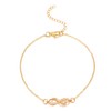 Ankle Bracelets for Women Gold Chain 14K Gold Plated Infinity