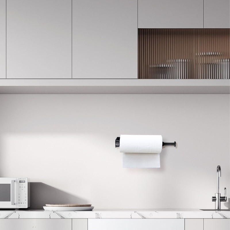 Kitchen Roll Holder, No Drilling, One-Hand Tearable Paper Towel Holder