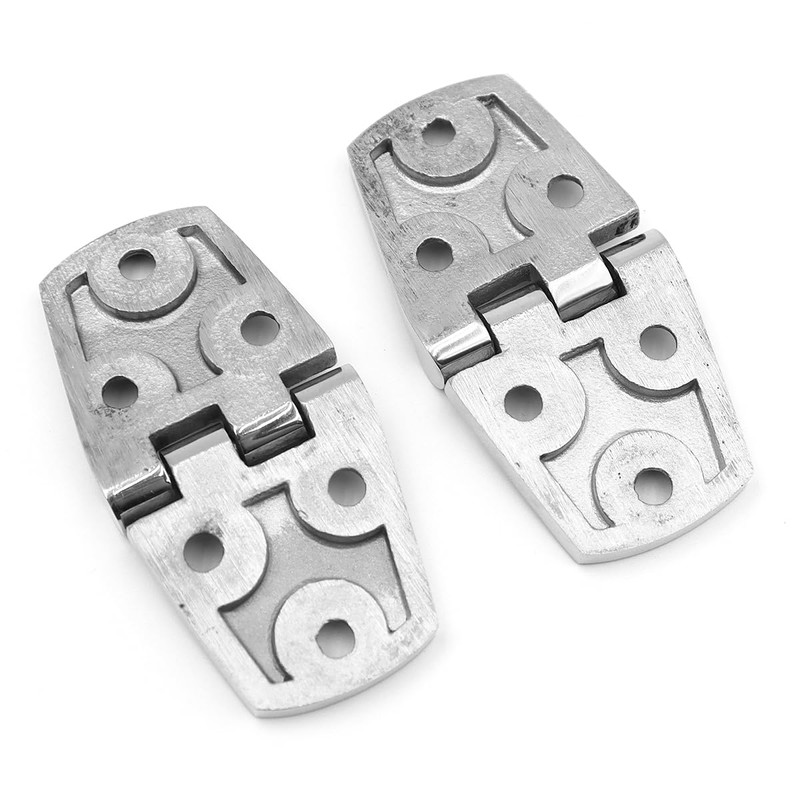 POFET 4pcs Durable 316 Marine Stainless Steel Casting Strap Hinge
