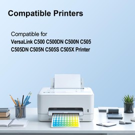 VersaLink C500/C505 Extra High Capacity Toner Cartridge Replacement for Xerox Versalink C500 C505 Toner Use for C500 C500DN C500N C505 C505DN C505N C505S Printer (4 Pack,B/C/M/Y)