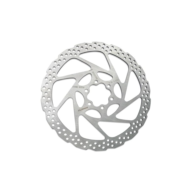 Clarks Cycle Systems TL-027 Steel 6-Bolt Disc Brake Rotor, Silver,