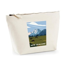 Hippowarehouse New Zealand Printed Make up Cosmetic wash Bag 18x19x9cm