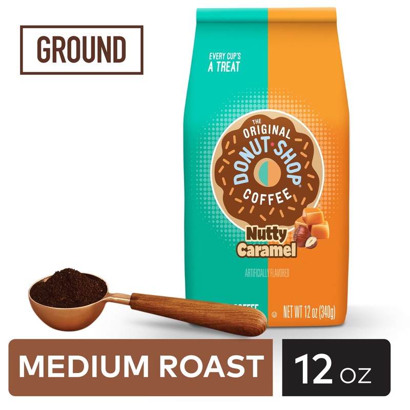 The Original Donut Shop Coffee, Nutty Caramel, Medium Roast, Flavored
