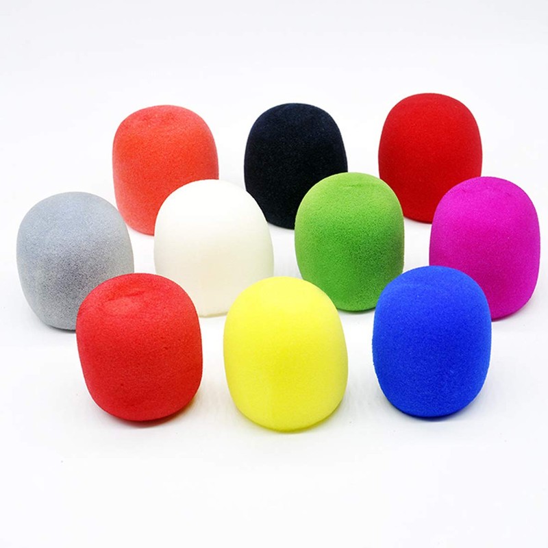 BuxiuGK Pack of 20 Microphone Windbreaks, Colour Thickened Microphone Cover,