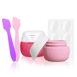 Hession 2pcs of Travel Containers Makeup Organizer Silicone Cream Jars Leak Proof TSA Approved Jars for Cosmetic Lotion Cream Travel Size 0.7 oz Color 3