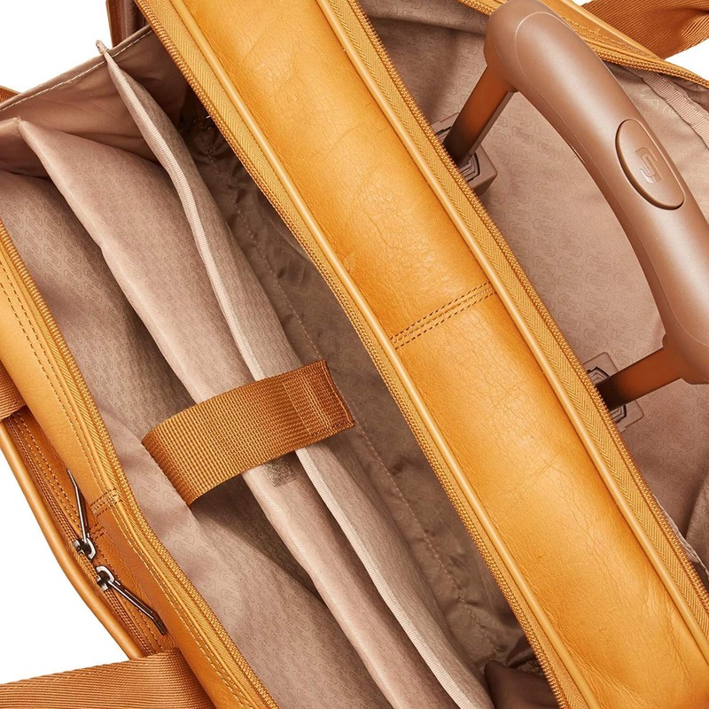 Solo Walker Leather Rolling Laptop Bag, Tan